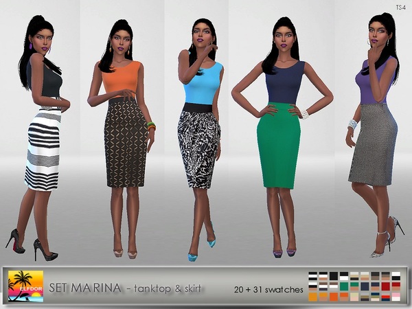 Sims 4 Set Marina by Elfdor at TSR