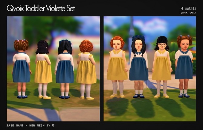 Sims 4 Violette Set T at qvoix – escaping reality