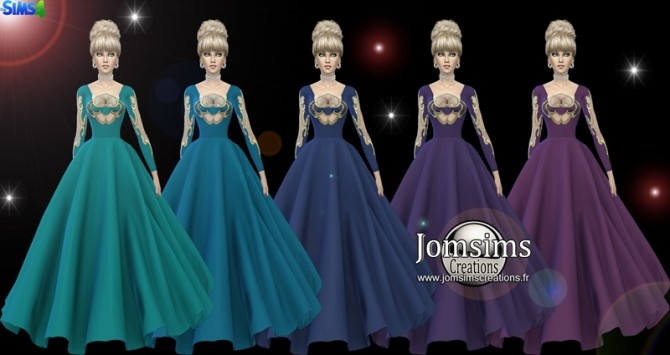 Sims 4 Divine angelique dress at Jomsims Creations
