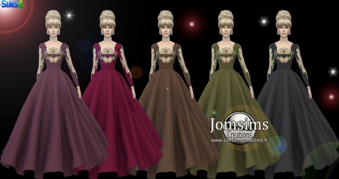 Sims 4 Divine angelique dress at Jomsims Creations