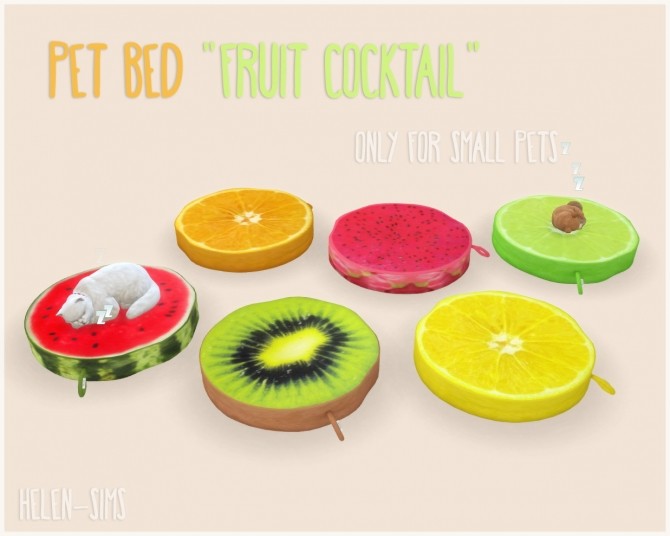 Sims 4 Fruit Cocktail Pet Bed at Helen Sims