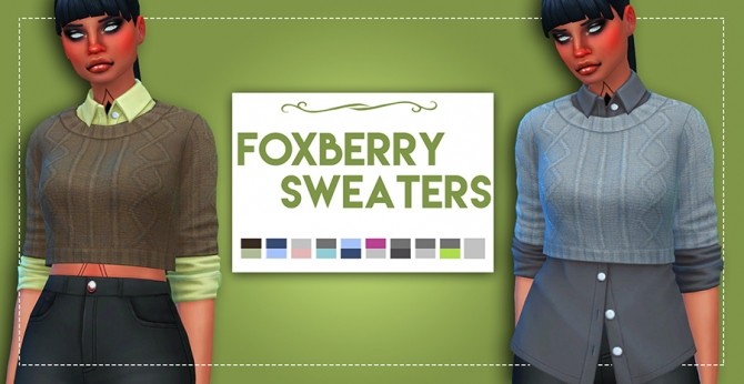 Sims 4 Foxberry Sweaters by Weepingsimmer at SimsWorkshop