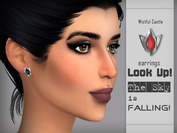 Sims 4 LUTSIF earrings by WistfulCastle at TSR