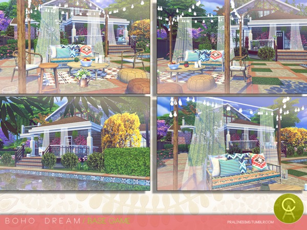 Sims 4 Boho Dream house by Pralinesims at TSR