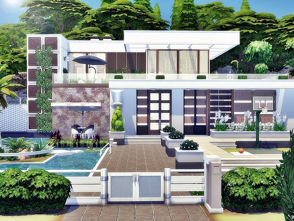 Sims 4 QUIANA MODERN house by Moniamay72 at TSR
