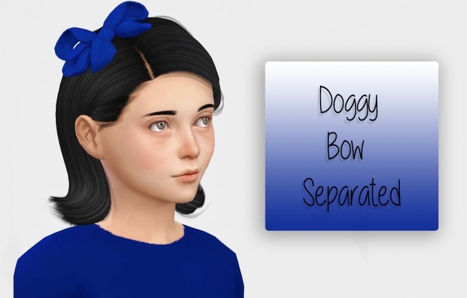 Sims 4 Doggy Bow Separated Kids Version at Simiracle