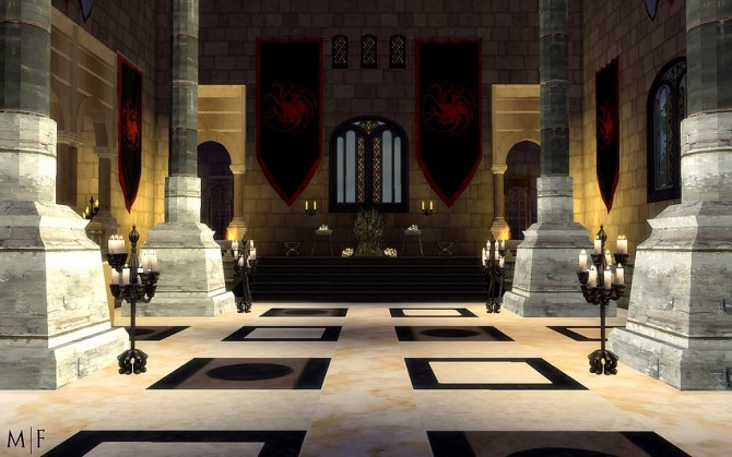 Sims 4 Red Keep Throne Room Build at Magnolian Farewell