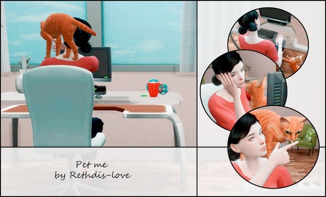 Sims 4 Pet me poses at Rethdis love