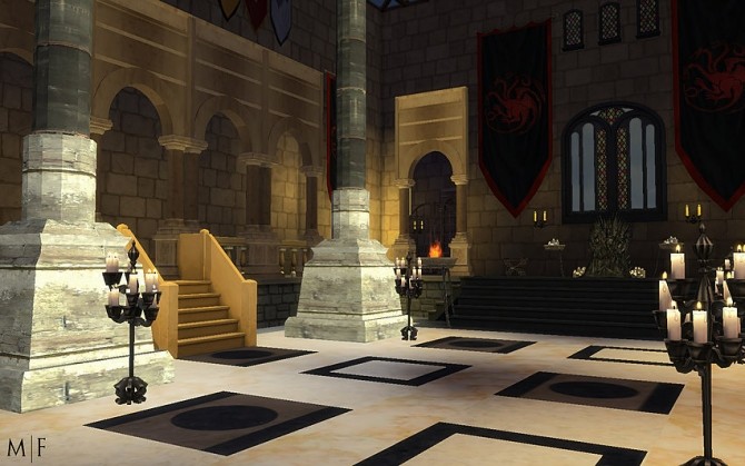 Sims 4 Red Keep Throne Room Build at Magnolian Farewell
