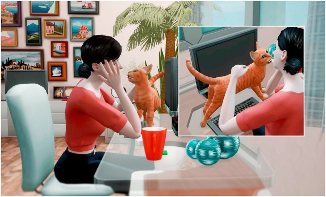 Sims 4 Pet me poses at Rethdis love