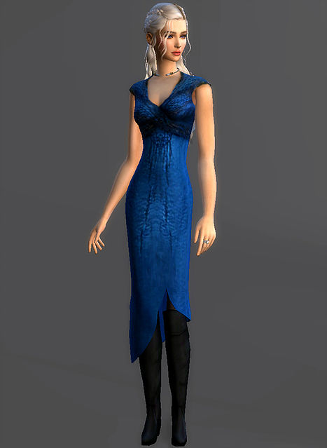 Sims 4 Dragonscale Dress Daenerys Targaryen at Magnolian Farewell