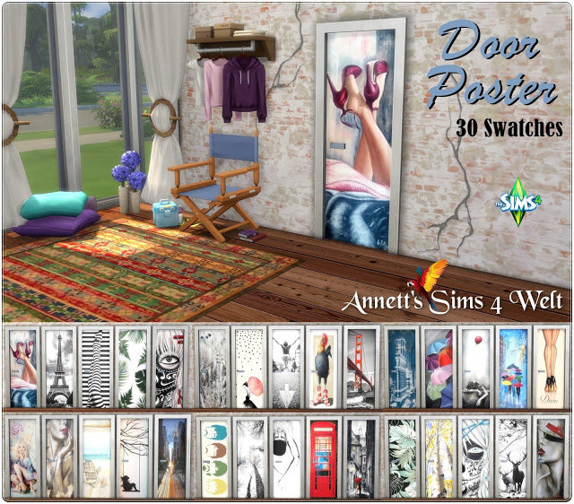 Sims 4 Door Poster at Annett’s Sims 4 Welt