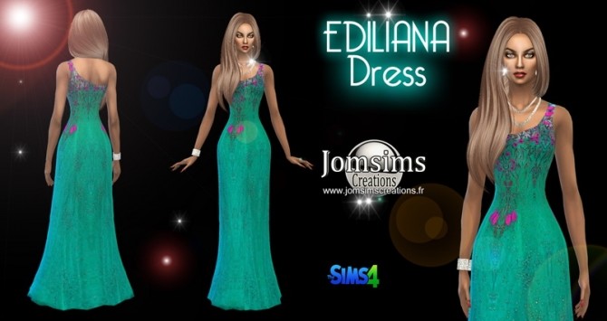 Sims 4 Ediliana dress at Jomsims Creations