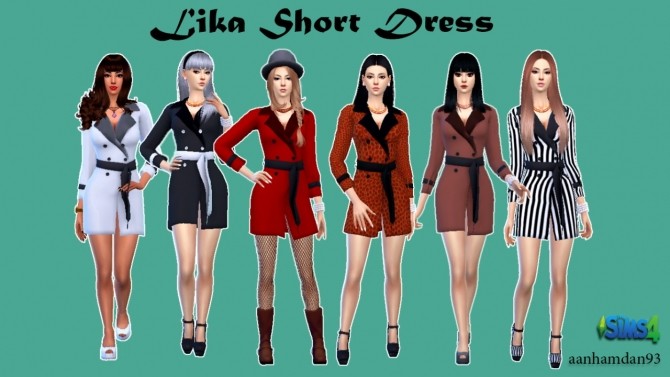 Sims 4 Lika Short Dress at Aan Hamdan Simmer93