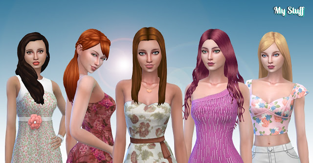 Sims 4 Female Long Hair Pack 13 at My Stuff
