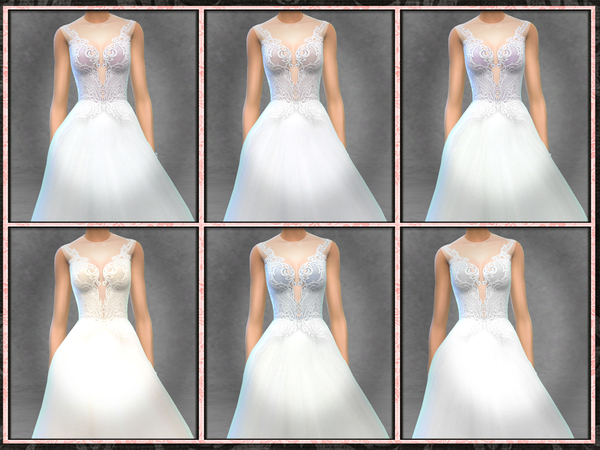 Sims 4 Evanjelin Bridal Gown by Five5Cats at TSR