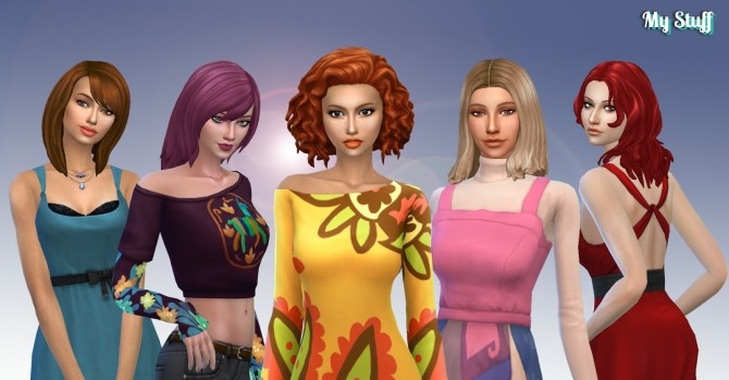 Female Medium Hair Pack 8 at My Stuff » Sims 4 Updates