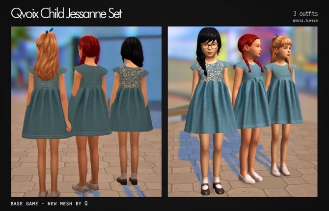 Sims 4 Jessanne Set kids at qvoix – escaping reality