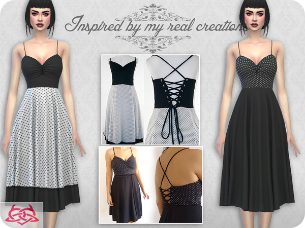 Sims 4 Claudia dress RECOLOR 12 by Colores Urbanos at TSR