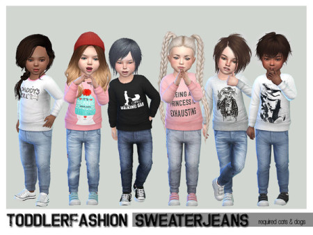 Fashion Set Sweater Jeans by ShojoAngel at TSR