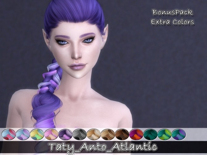 Sims 4 Antos Atlantic hair retextures 4 packs at Taty – Eámanë Palantír