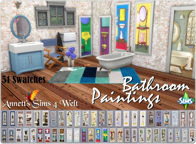 Sims 4 Bathroom Paintings at Annett’s Sims 4 Welt