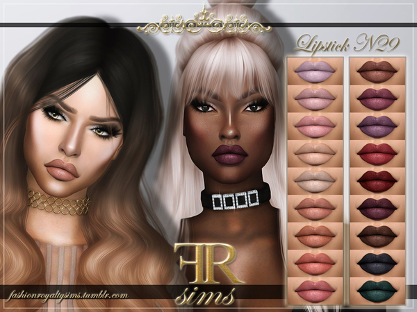 Sims 4 FRS Lipstick N29 by FashionRoyaltySims at TSR