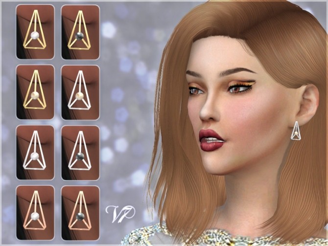 Sims 4 Triangle Pearl Earrings V7 at Giulietta