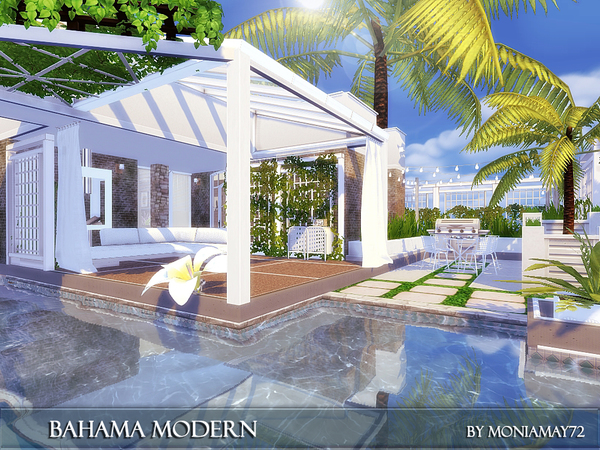 Sims 4 BAHAMA Modern house by Moniamay72 at TSR