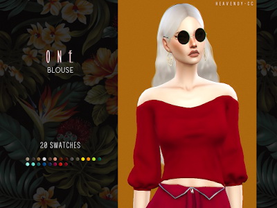 Sims 4 One Blouse by EnriqueSims at Heavendy cc