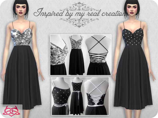 Sims 4 Claudia dress RECOLOR 12 by Colores Urbanos at TSR