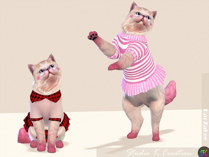 Sims 4 Cat dress N1 at Studio K Creation