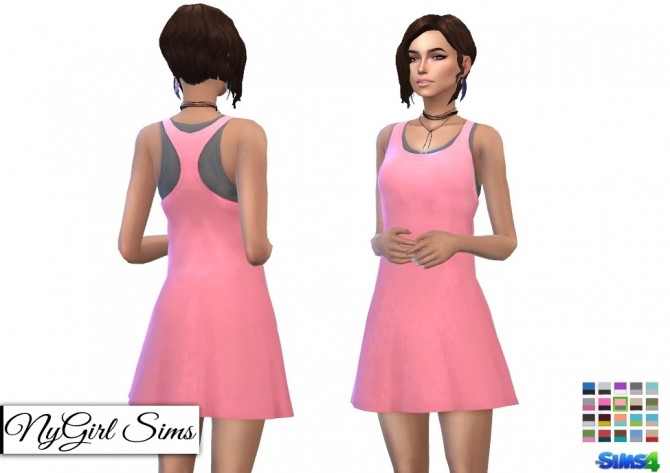 Sims 4 Layered Athletic Tank Dress at NyGirl Sims