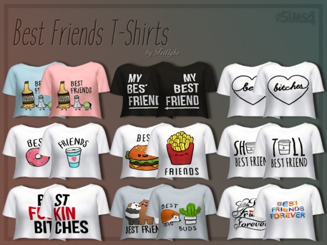 Sims 4 Best Friends T Shirts at Trillyke