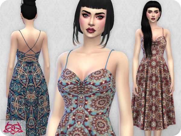 Sims 4 Claudia dress RECOLOR 5 by Colores Urbanos at TSR
