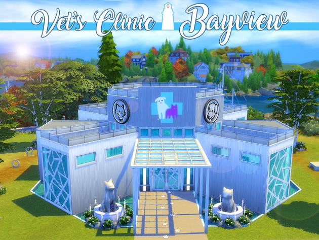 Sims 4 Vet’s Clinic Bayview by Waterwoman at Akisima