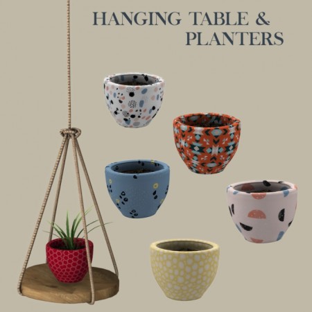 Hanging Table & Planters at Leo Sims