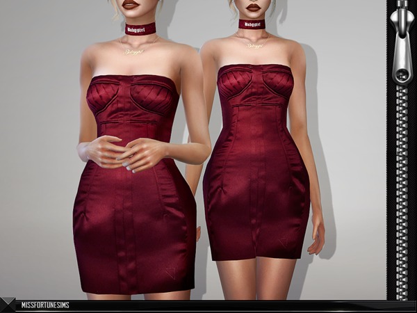 Sims 4 MFS Epperly Dress by MissFortune at TSR
