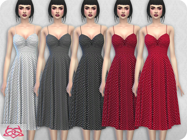 Sims 4 Claudia dress RECOLOR 11 by Colores Urbanos at TSR