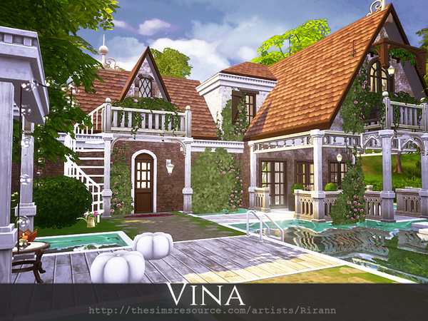 Sims 4 Vina cottage by Rirann at TSR