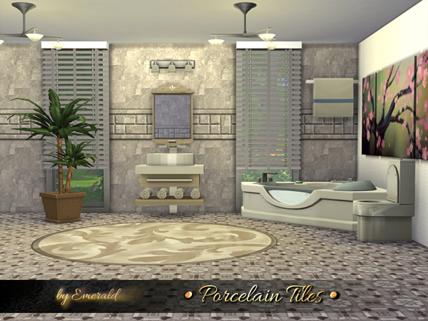 Sims 4 Porcelain Tiles by emerald at TSR