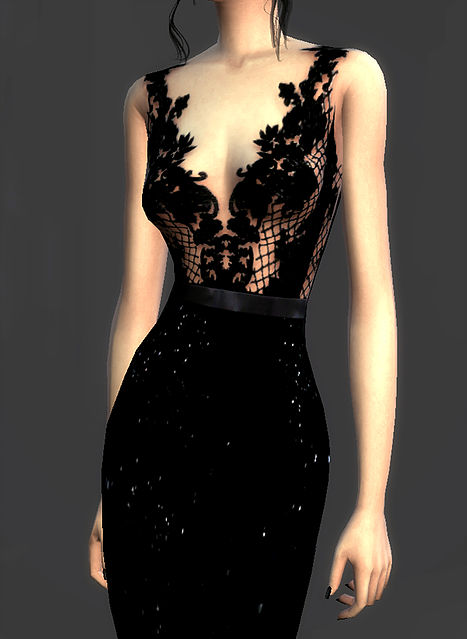 Sims 4 Midnight Mystique gown at Magnolian Farewell
