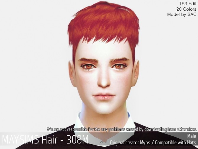 Sims 4 Hair 308M (Myos) at May Sims