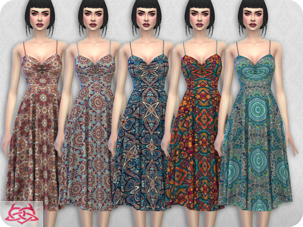 Sims 4 Claudia dress RECOLOR 5 by Colores Urbanos at TSR