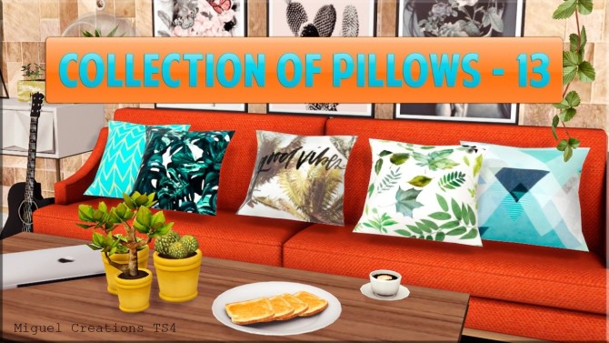 Sims 4 Collection of Pillows 13 at Victor Miguel