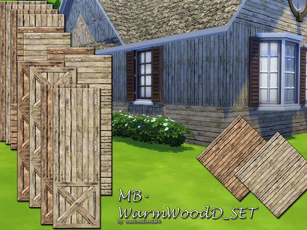 Sims 4 MB Warm Wood D SET by matomibotaki at TSR