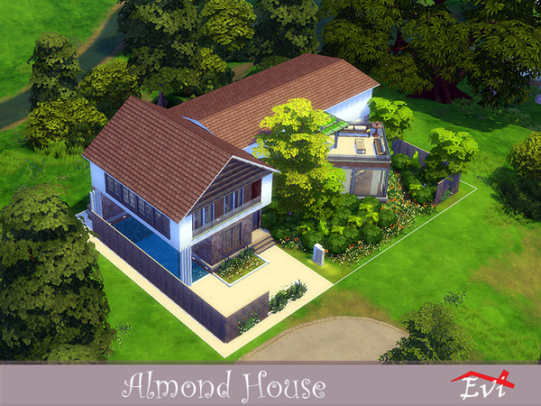 Sims 4 Almond House by evi at TSR