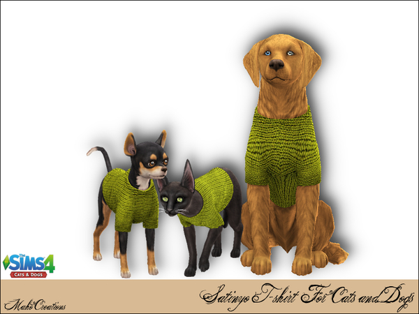Sims 4 Satinyo Tshirt for Cats and Dogs by MahoCreations at TSR