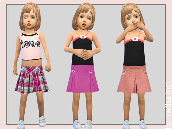 Sims 4 Skirt Set Pack by melisa inci at TSR