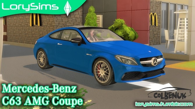 Sims 4 Mercedes Benz C63 AMG Coupe at LorySims